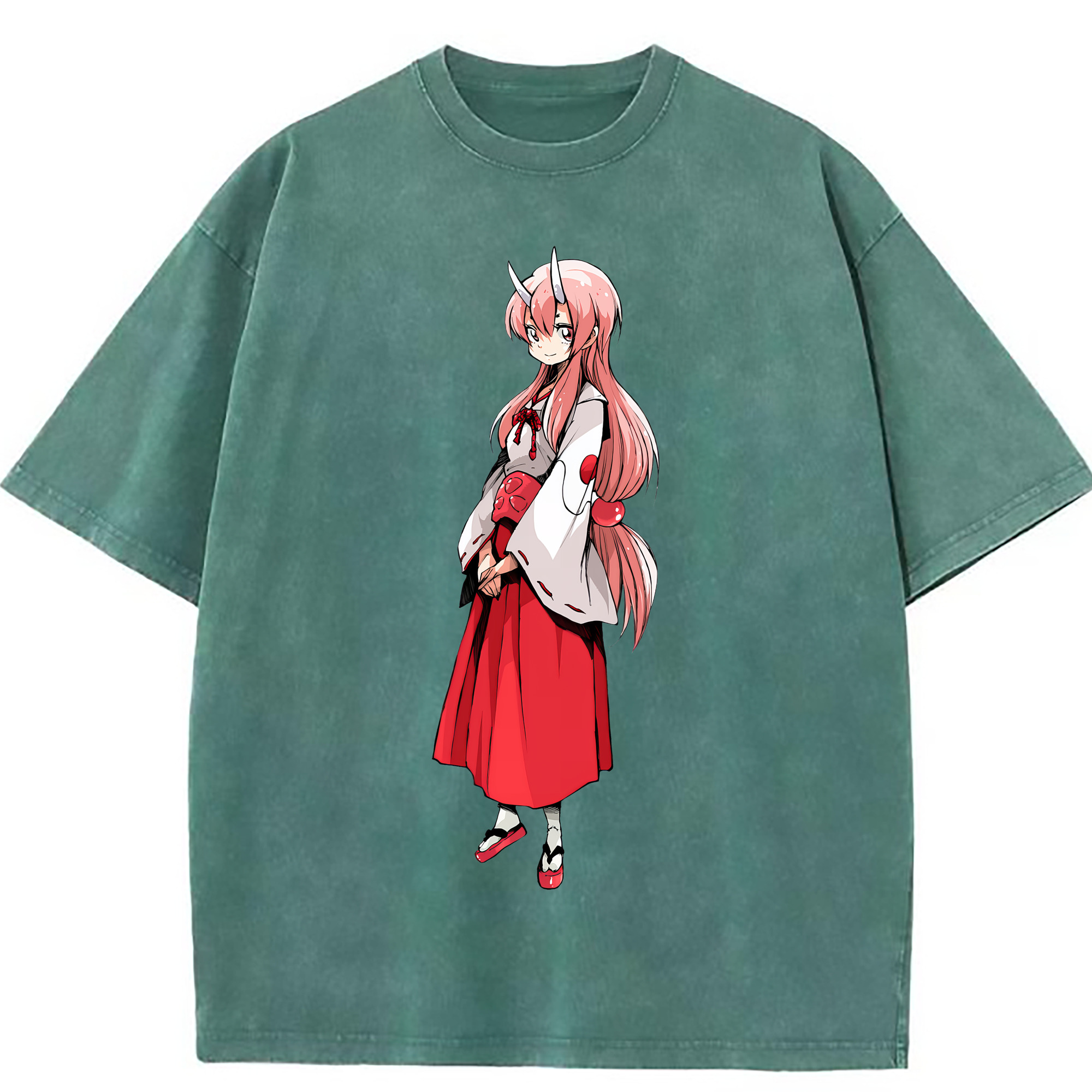 （画像用） 転スラ Regarding Reincarnated to Slime 綿100% ヴィンテージ風 半袖Tシャツ（フロントプリント）